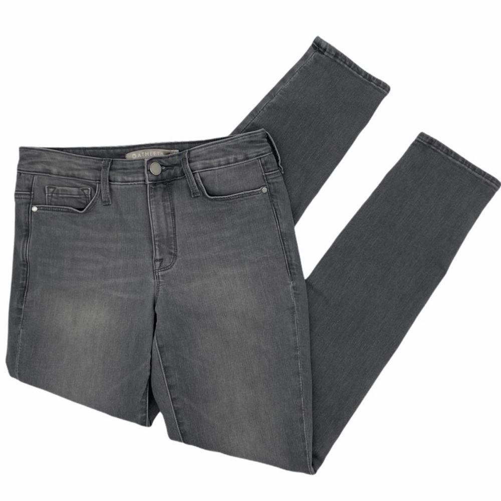 Athleta Grey Washed Denim Skinny Jeans Size 2
